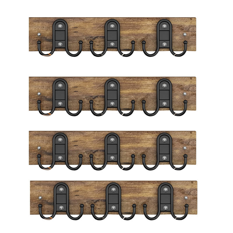 Modern Wooden Coat Rack Wall Mounted Coat Rack with Coat Hooks