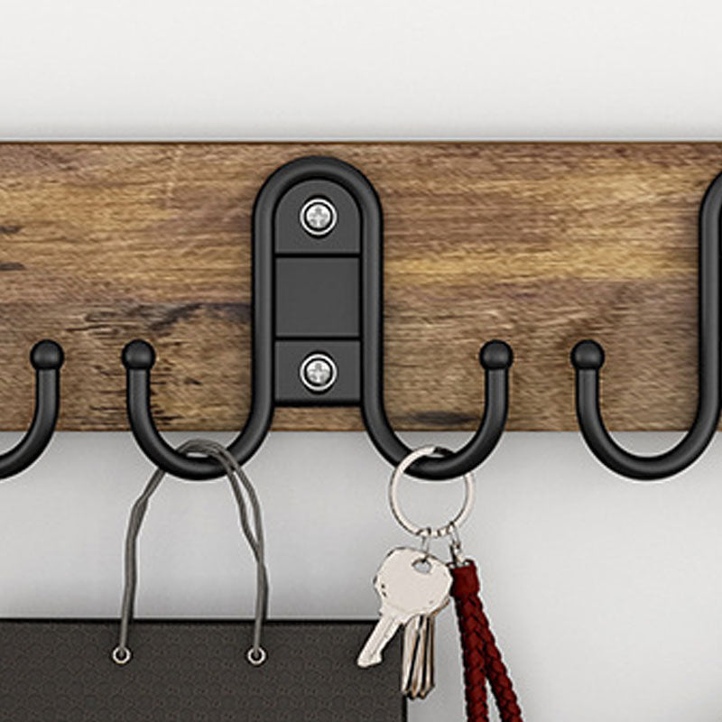 Modern Wooden Coat Rack Wall Mounted Coat Rack with Coat Hooks