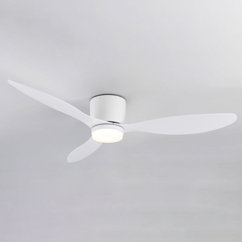 Minimalist LED Ceiling Fan Flush in Black / White 3 - Blades Fan Ceiling