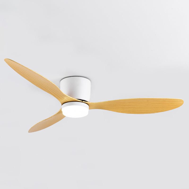 Minimalist LED Ceiling Fan Flush in Black / White 3 - Blades Fan Ceiling