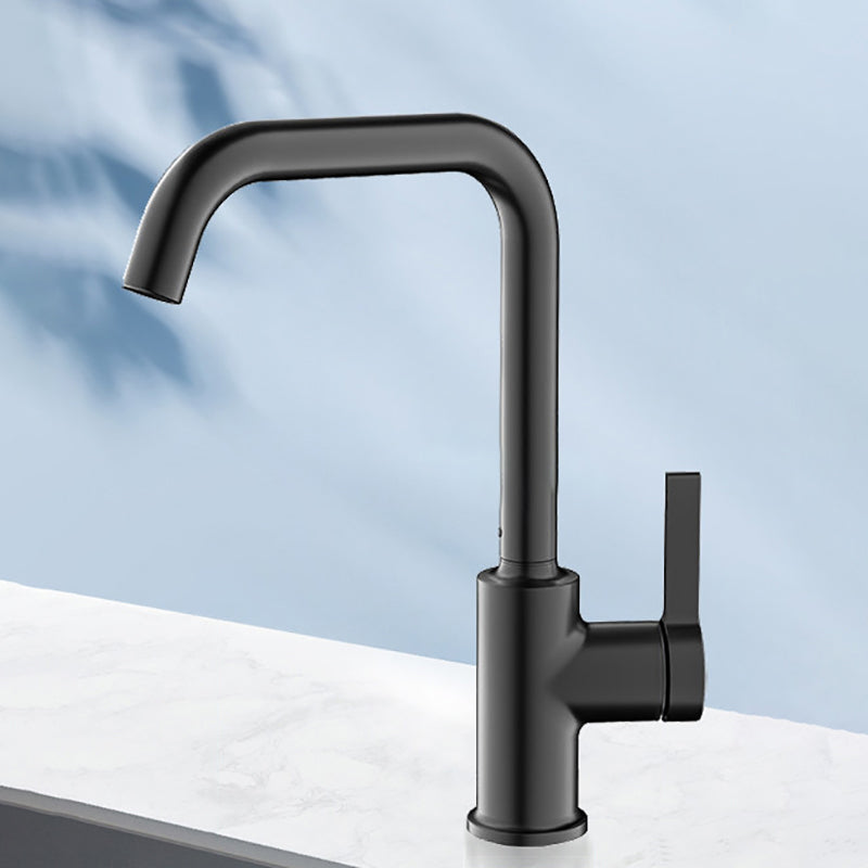 Gooseneck Kitchen Bar Faucet Swivel Spout with Single Handle