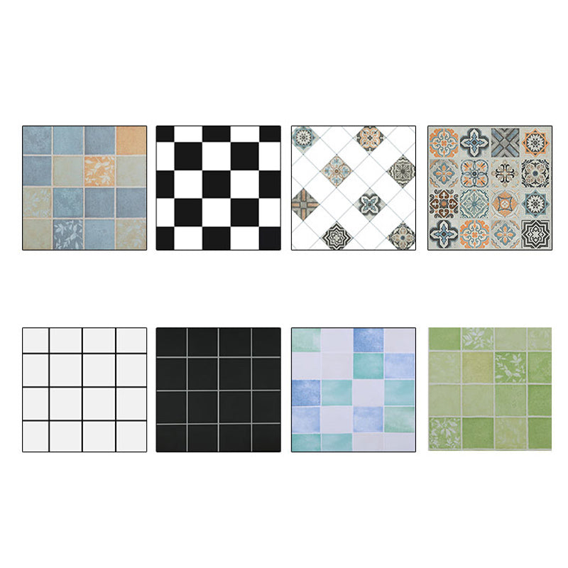 Grid Mosaic Peel & Stick Tile Scratch Resistant Wallpaper for Backsplash Wall