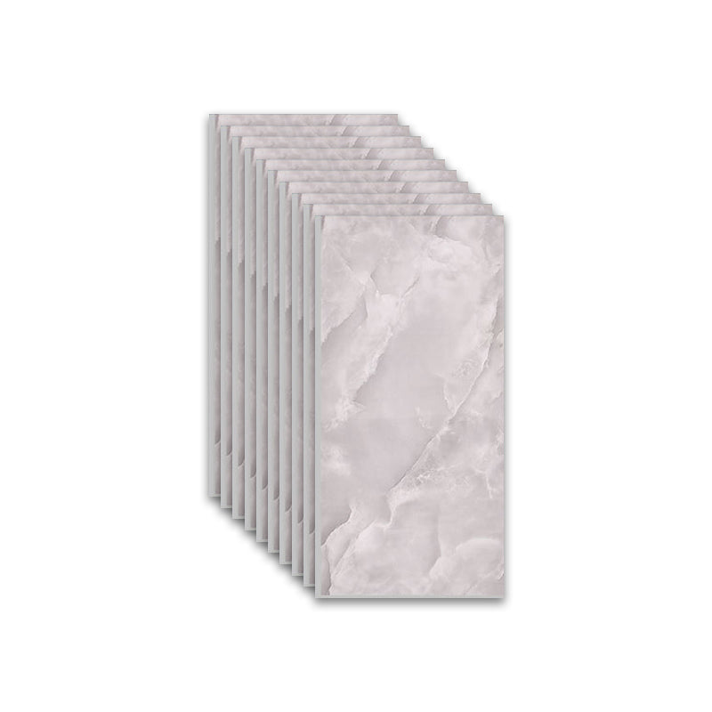 Marbling Scratch Resistant Tile PVC Singular Peel & Stick Tile for Backsplash Wall