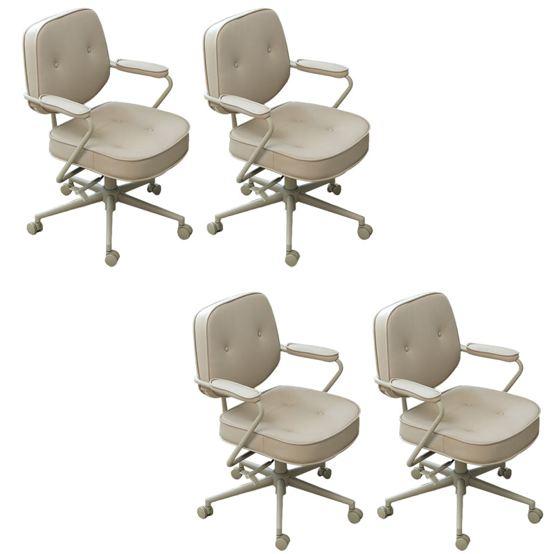 Modern Office Chair Padded Arms Adjustable Seat Height Chair with Wheels