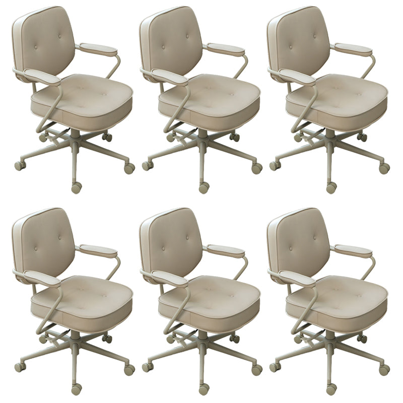 Modern Office Chair Padded Arms Adjustable Seat Height Chair with Wheels