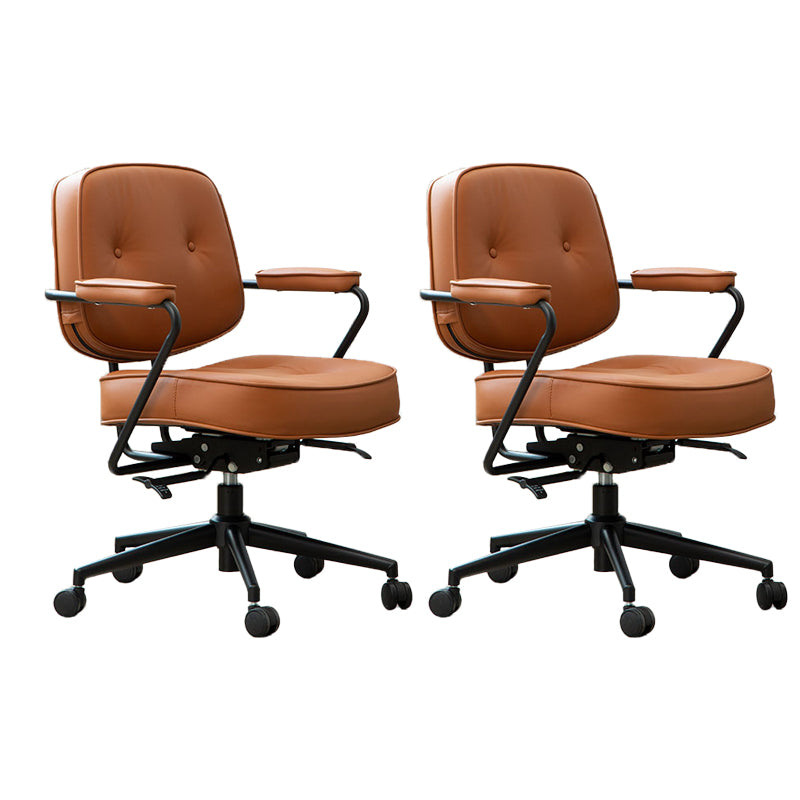 Modern Office Chair Padded Arms Adjustable Seat Height Chair with Wheels