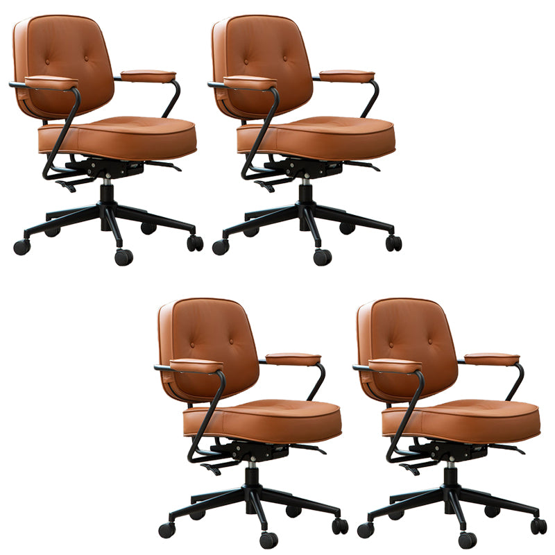 Modern Office Chair Padded Arms Adjustable Seat Height Chair with Wheels