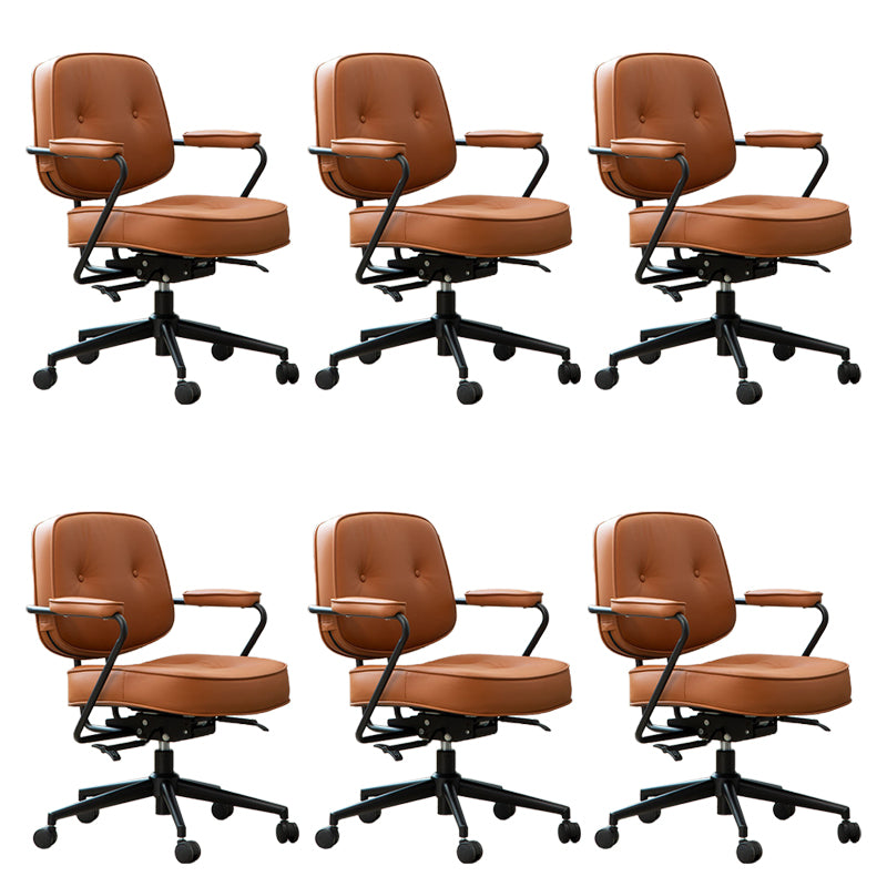 Modern Office Chair Padded Arms Adjustable Seat Height Chair with Wheels