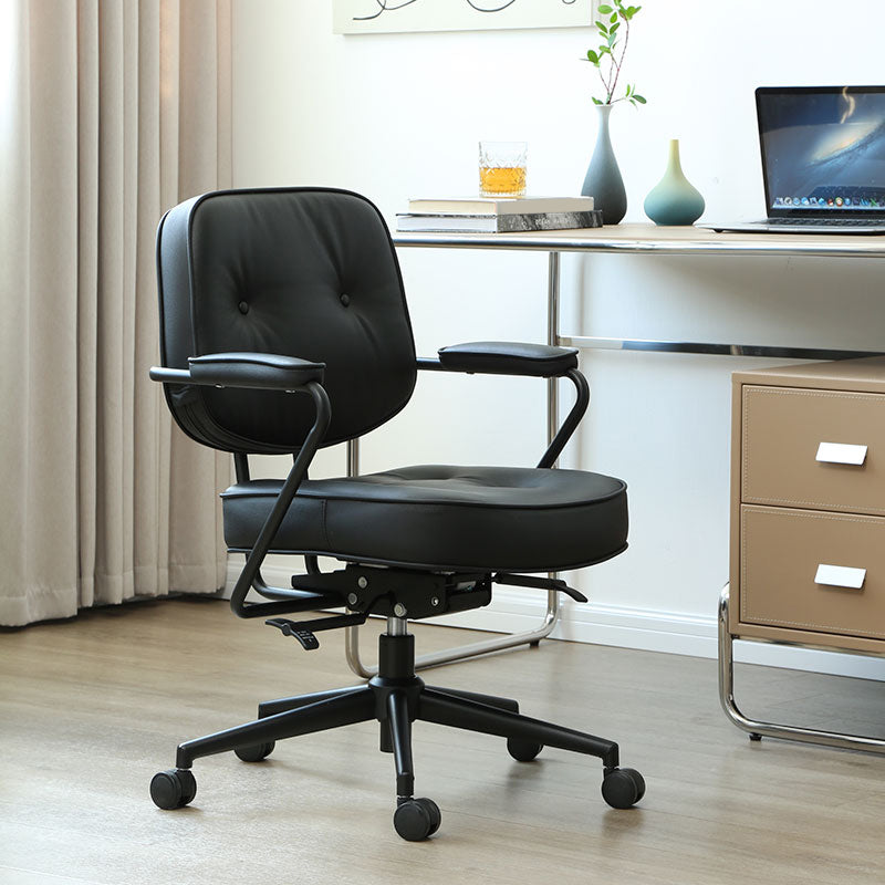 Modern Office Chair Padded Arms Adjustable Seat Height Chair with Wheels