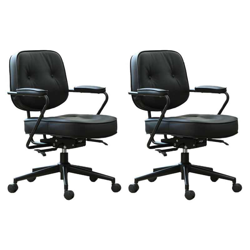 Modern Office Chair Padded Arms Adjustable Seat Height Chair with Wheels