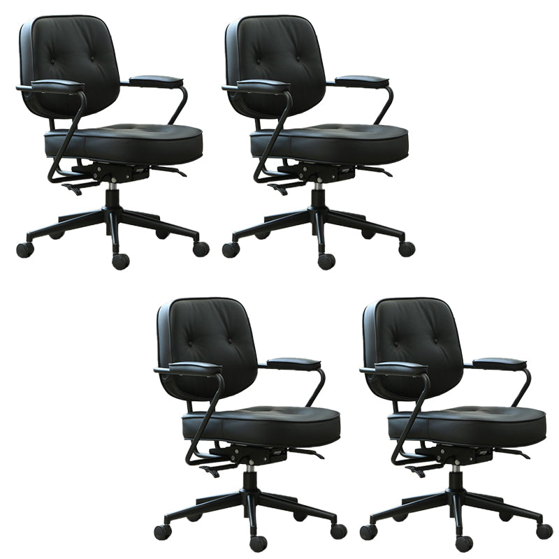 Modern Office Chair Padded Arms Adjustable Seat Height Chair with Wheels