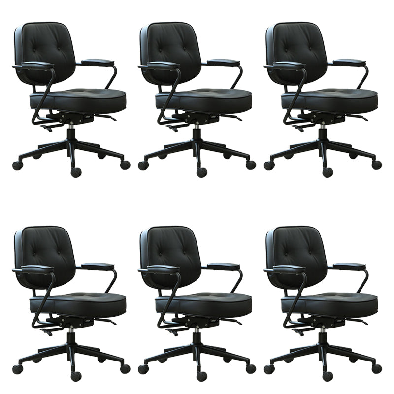 Modern Office Chair Padded Arms Adjustable Seat Height Chair with Wheels