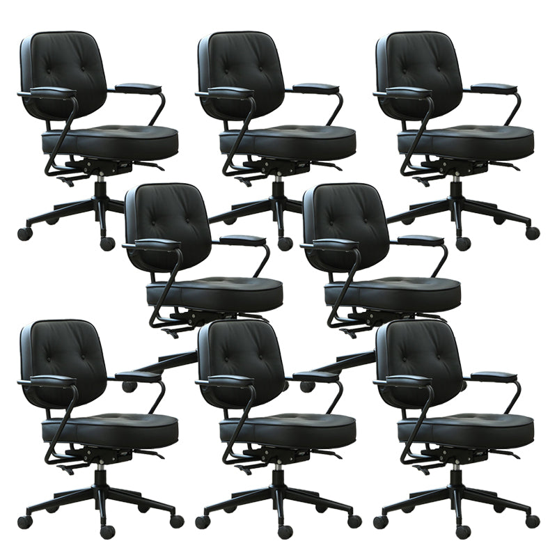 Modern Office Chair Padded Arms Adjustable Seat Height Chair with Wheels