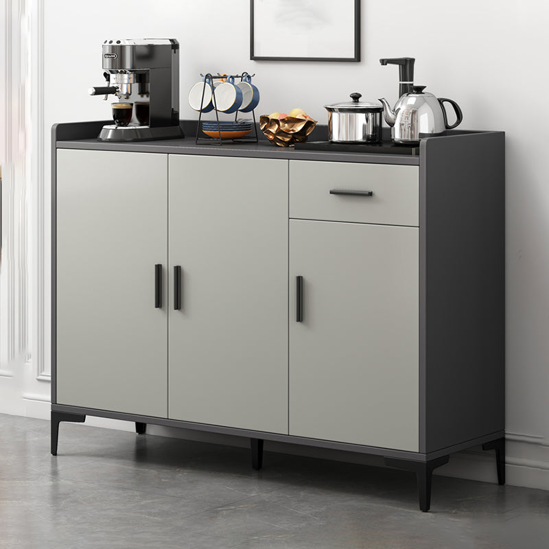 Modern Style Dining Server Gray Colour Engineered Wood Server with 1 Drawer