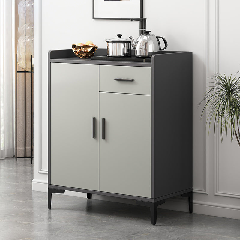 Modern Style Dining Server Gray Colour Engineered Wood Server with 1 Drawer