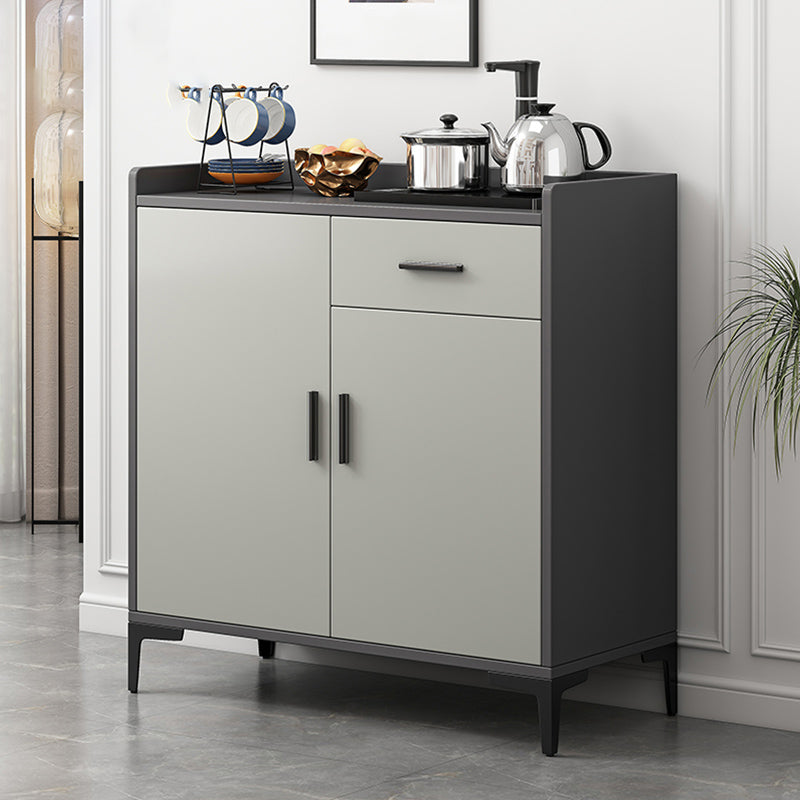 Modern Style Dining Server Gray Colour Engineered Wood Server with 1 Drawer