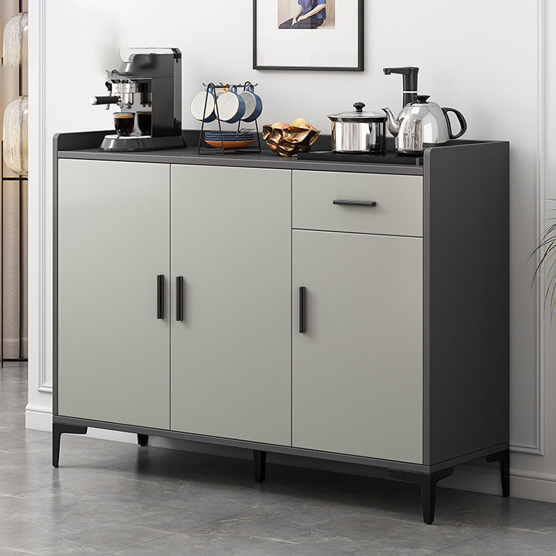 Modern Style Dining Server Gray Colour Engineered Wood Server with 1 Drawer