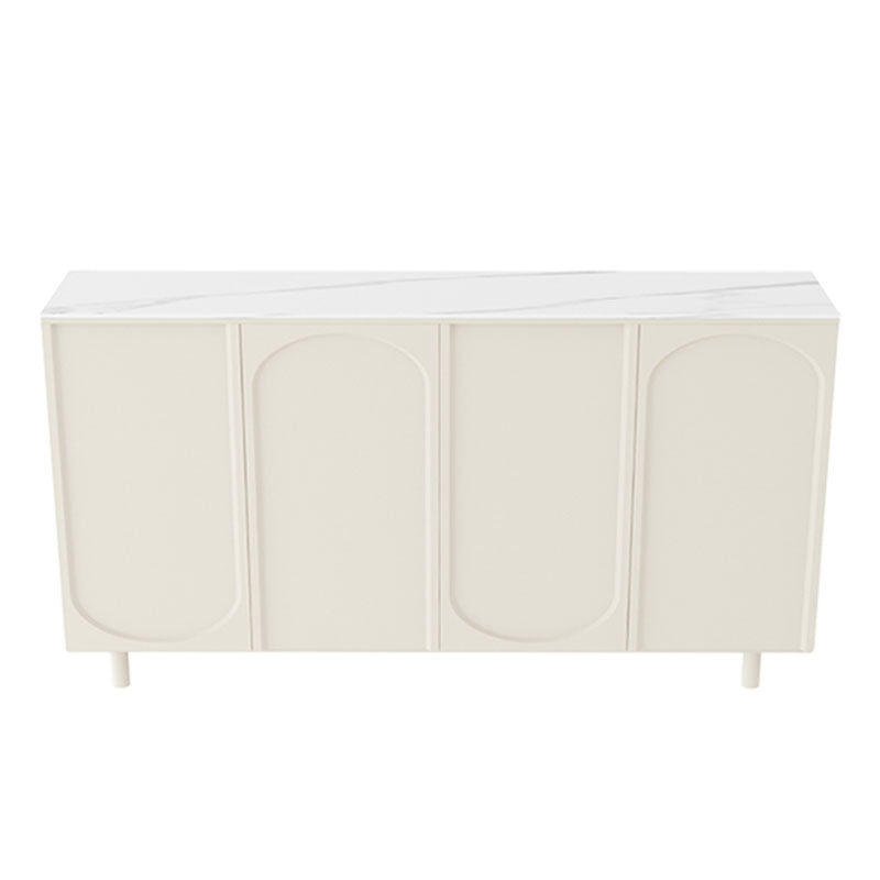 Contemporary Sideboard Stone Storage Sideboard Buffet with Doors for Dining Room