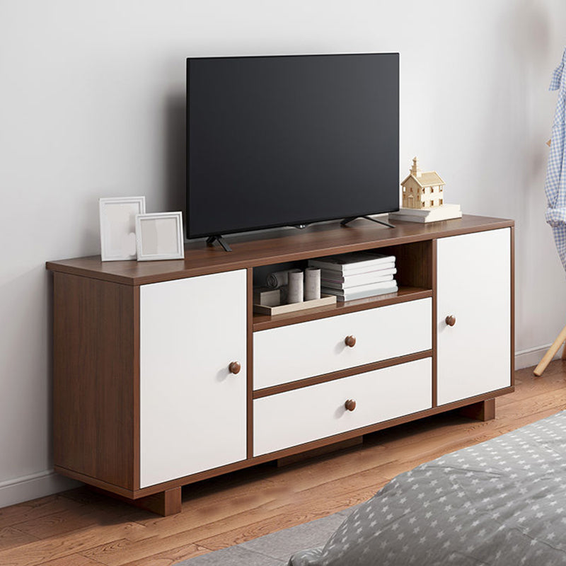 Wooden TV Media Console Scandinavian TV Stand Console for Living Room