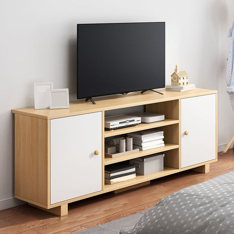 Wooden TV Media Console Scandinavian TV Stand Console for Living Room