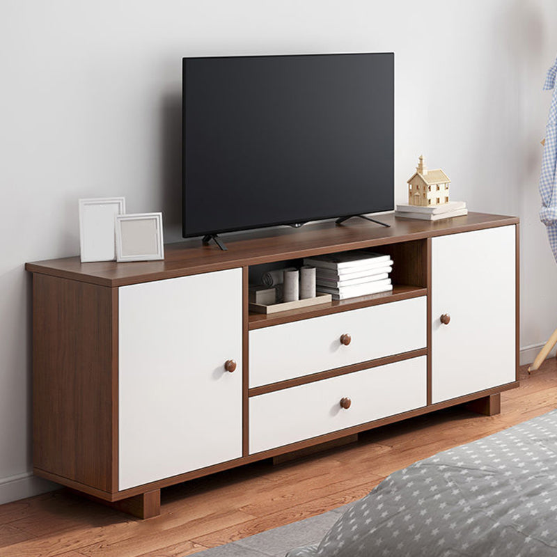 Wooden TV Media Console Scandinavian TV Stand Console for Living Room