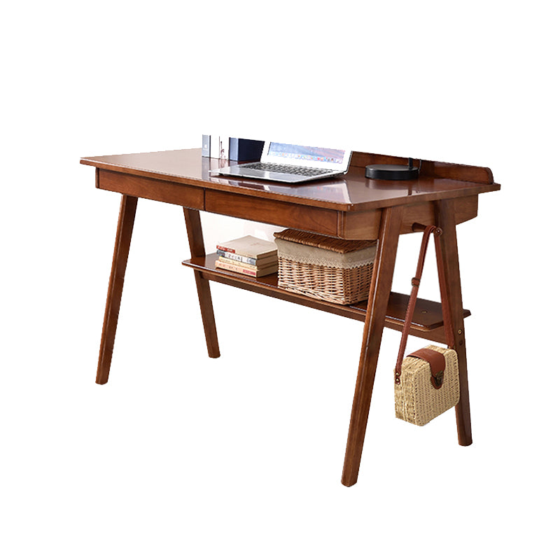 Modern Rubber Wood Office Desk Home Parsons Base Writing Desk