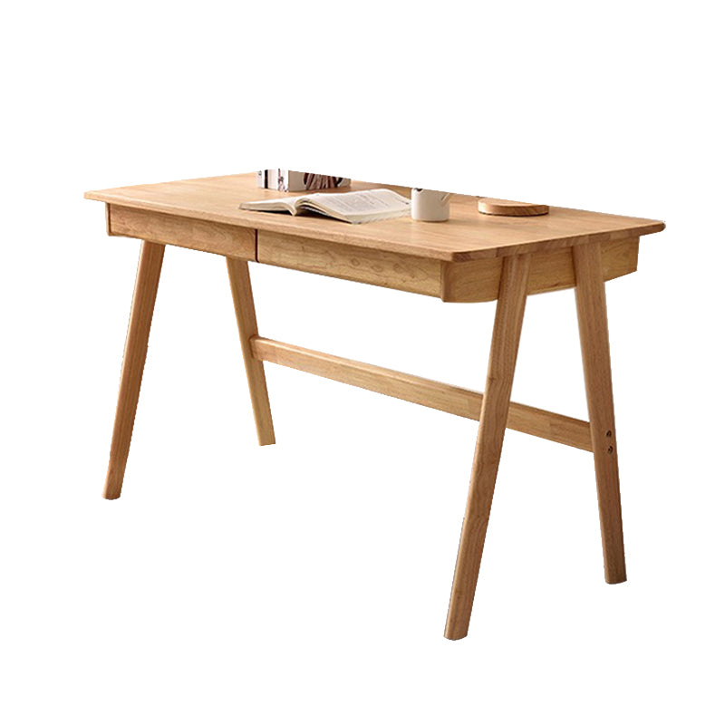 Modern Rubber Wood Office Desk Home Parsons Base Writing Desk