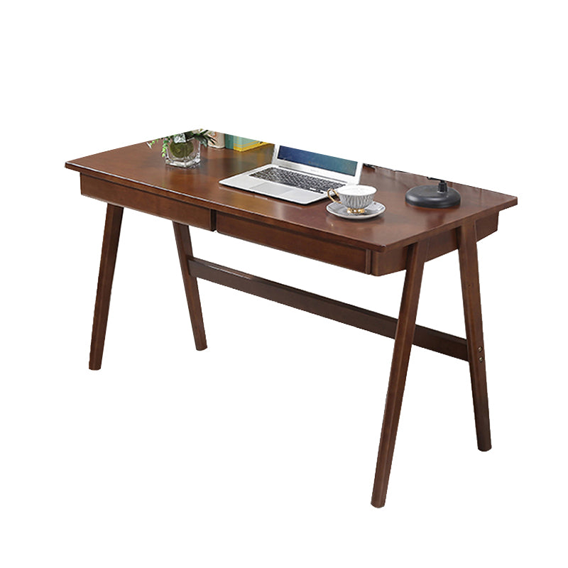 Modern Rubber Wood Office Desk Home Parsons Base Writing Desk