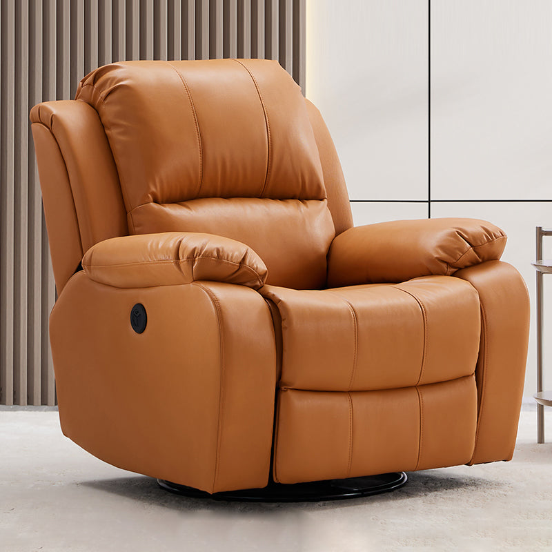 34.6" Wide Leather Single Recliner Traditional Swiveling Recliner Chair