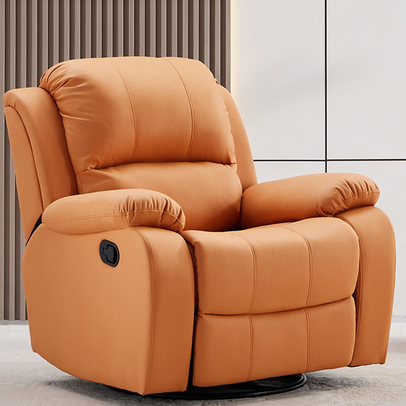 34.6" Wide Leather Single Recliner Traditional Swiveling Recliner Chair