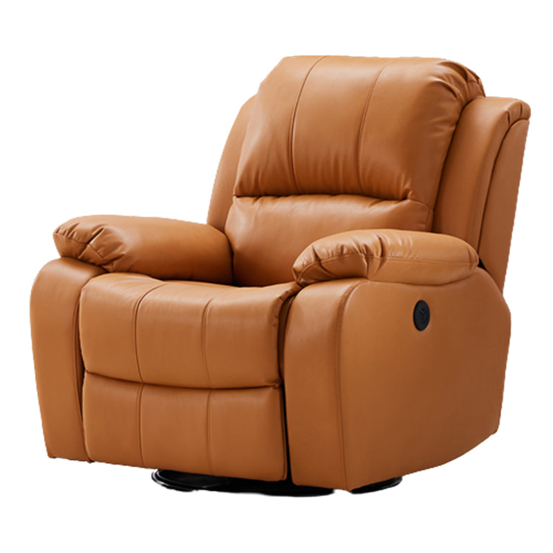 34.6" Wide Leather Single Recliner Traditional Swiveling Recliner Chair