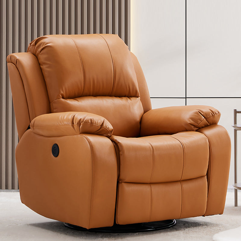 34.6" Wide Leather Single Recliner Traditional Swiveling Recliner Chair