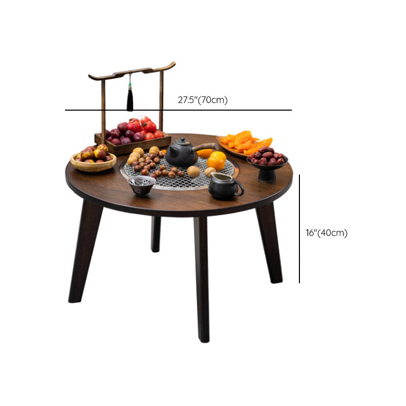 Manufactured Wood Table Industrial Round Chat Table in Brown