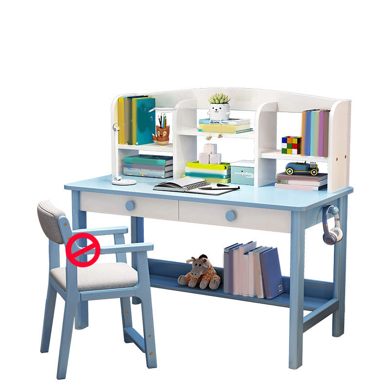 23.6" W Writing Kids Desk Bedroom with Drawers Kids Study Desk and Chair Set