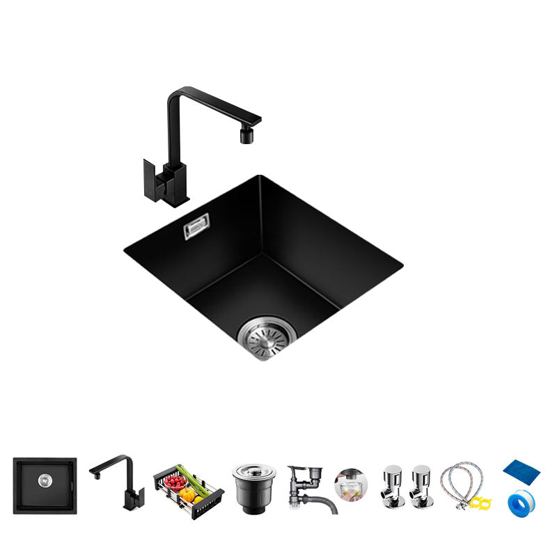 Quartz Kitchen Bar Sink Single Bowl Kitchen Bar Sink with Drain Assembly