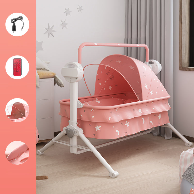 Modern Rocking Crib Cradle with Seat Belt Electric Crib Cradle for Newborn
