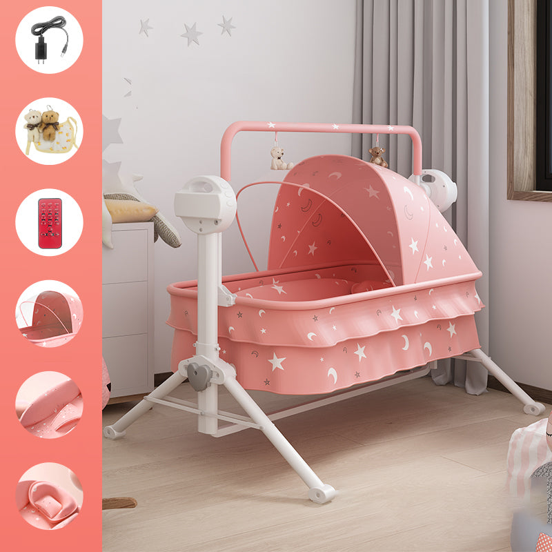 Modern Rocking Crib Cradle with Seat Belt Electric Crib Cradle for Newborn