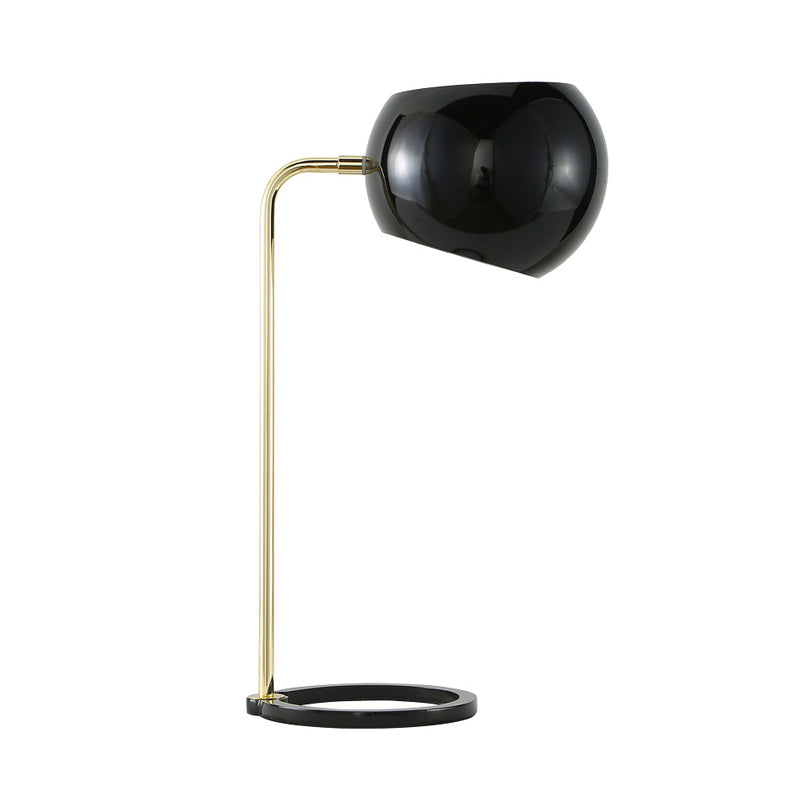 Modern Nordic Geometric Table Light Iron 1 Head Living Room Plug-In Desk Lamp in Black