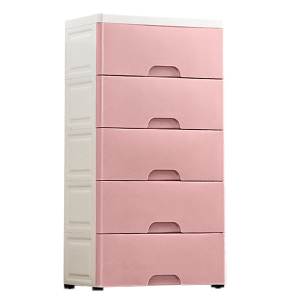 Scandinavian Kids Dressers Vertical Plastic Nursery Dresser with Drawers for Bedroom