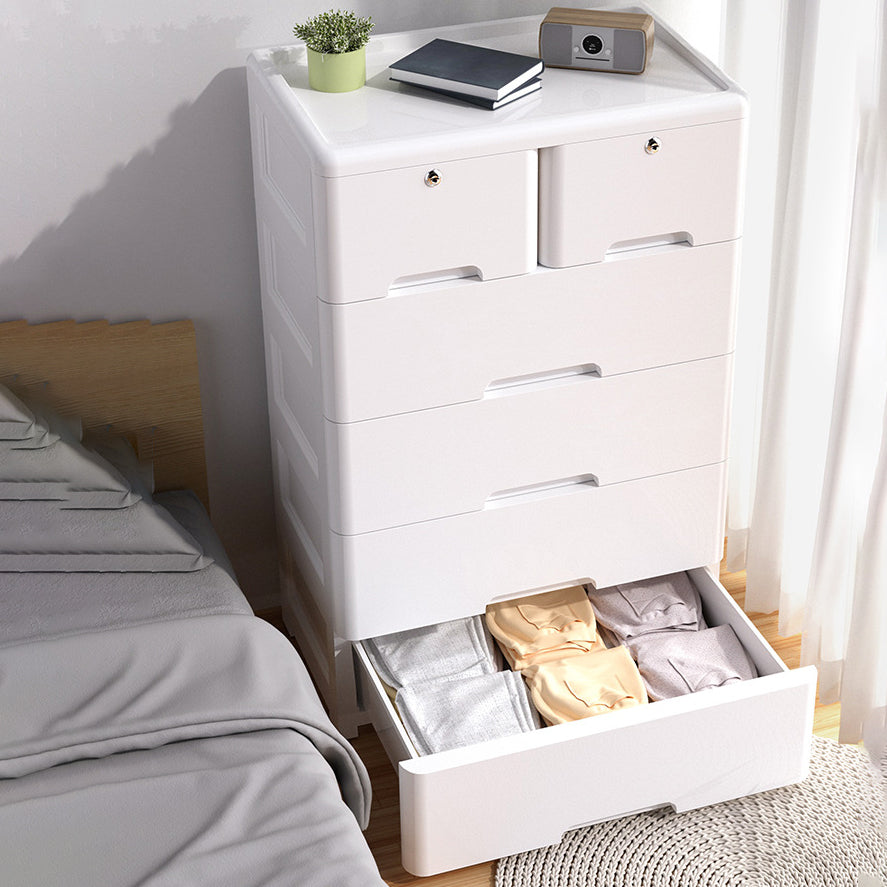 Ultra-Modern Vertical Kids Nightstand Plastic Kids Furniture with Drawers