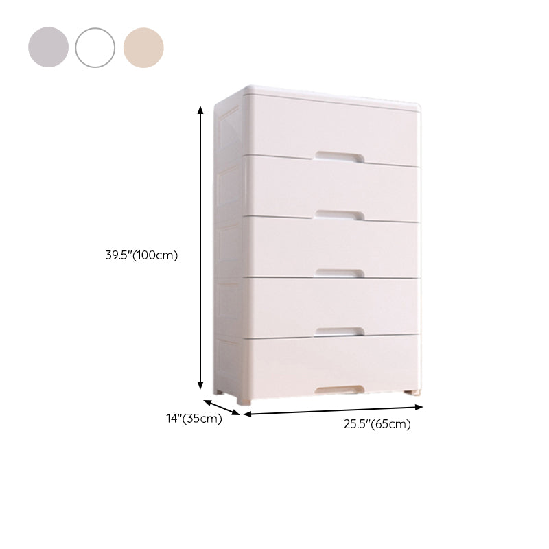 Ultra-Modern Vertical Kids Nightstand Plastic Kids Furniture with Drawers