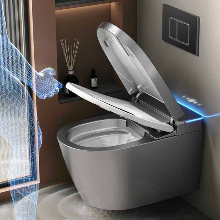 Designer Wall Mounted Bidet Elongated Foot Sensor Ceramic Heated Seat