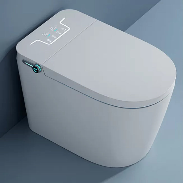 Elongated Floor Bidet 15" Wide All-In-One Smart Toilet Seat Bidet in White