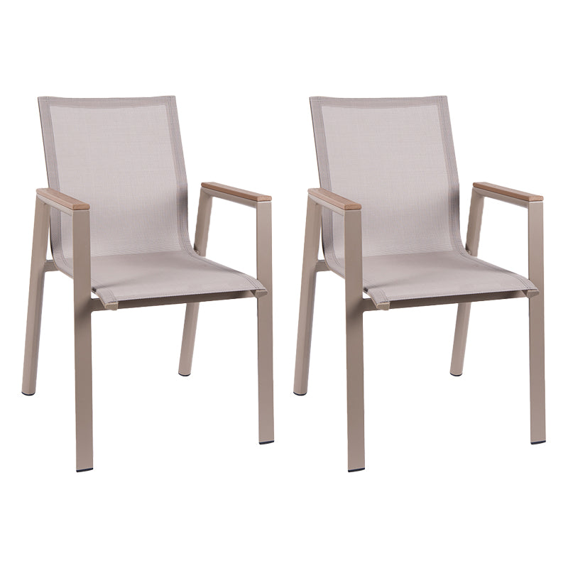 Aluminum Indoor/ Outdoor Arm Chair Contemporary Dining Armchair