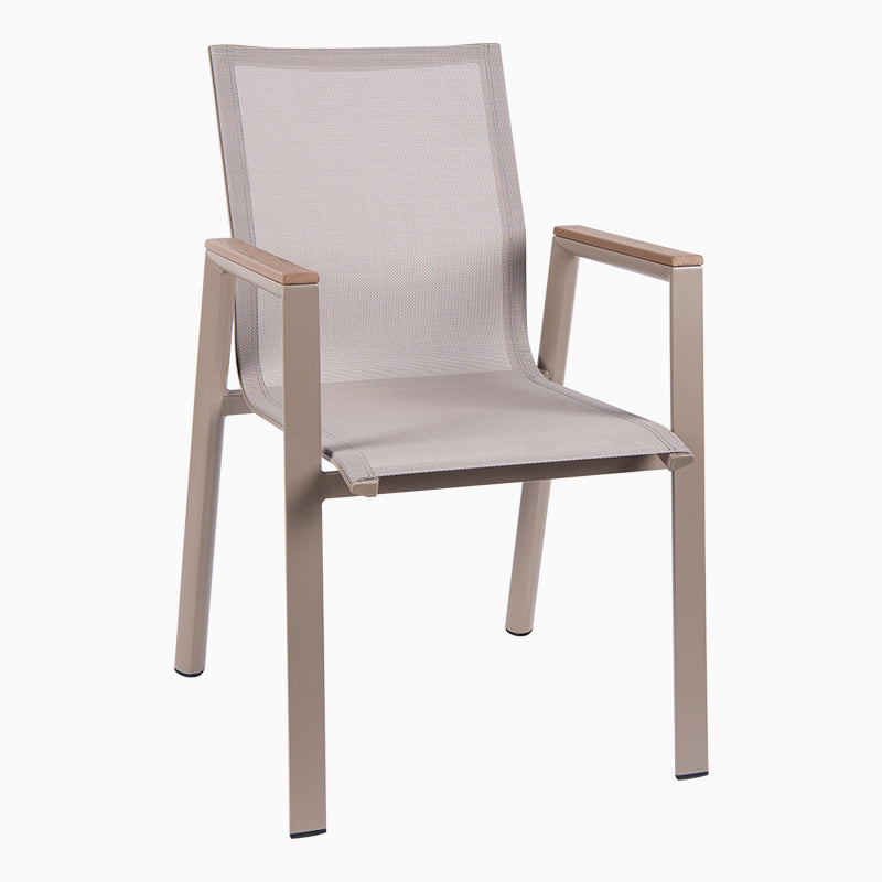 Aluminum Indoor/ Outdoor Arm Chair Contemporary Dining Armchair