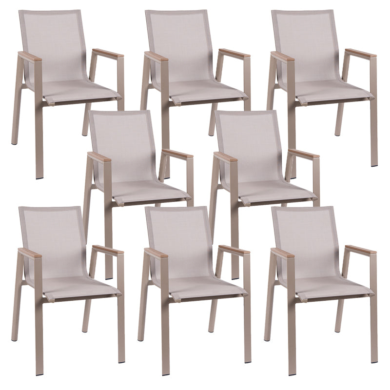 Aluminum Indoor/ Outdoor Arm Chair Contemporary Dining Armchair