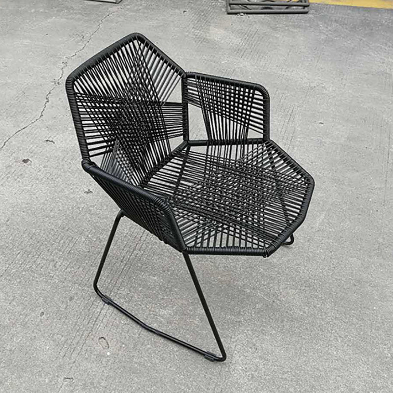Tropical Side Chair Metal Indoor/ Outdoor Arm Chair 20.9" x 21.3" x 30.7"