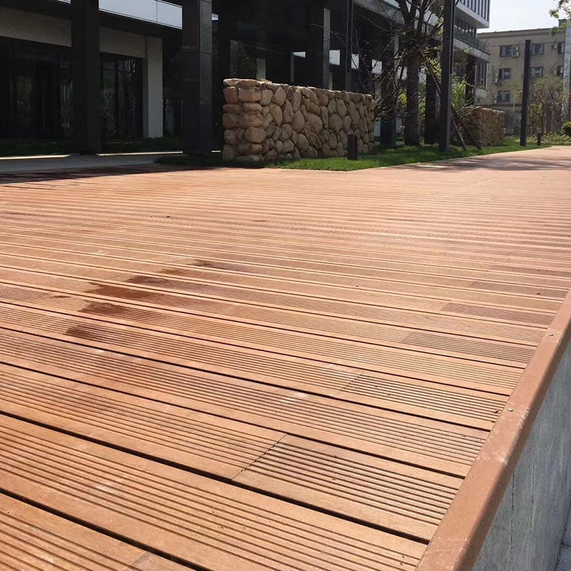 Outdoor Deck Tiles Striped Composite Wooden Snapping Deck Tiles