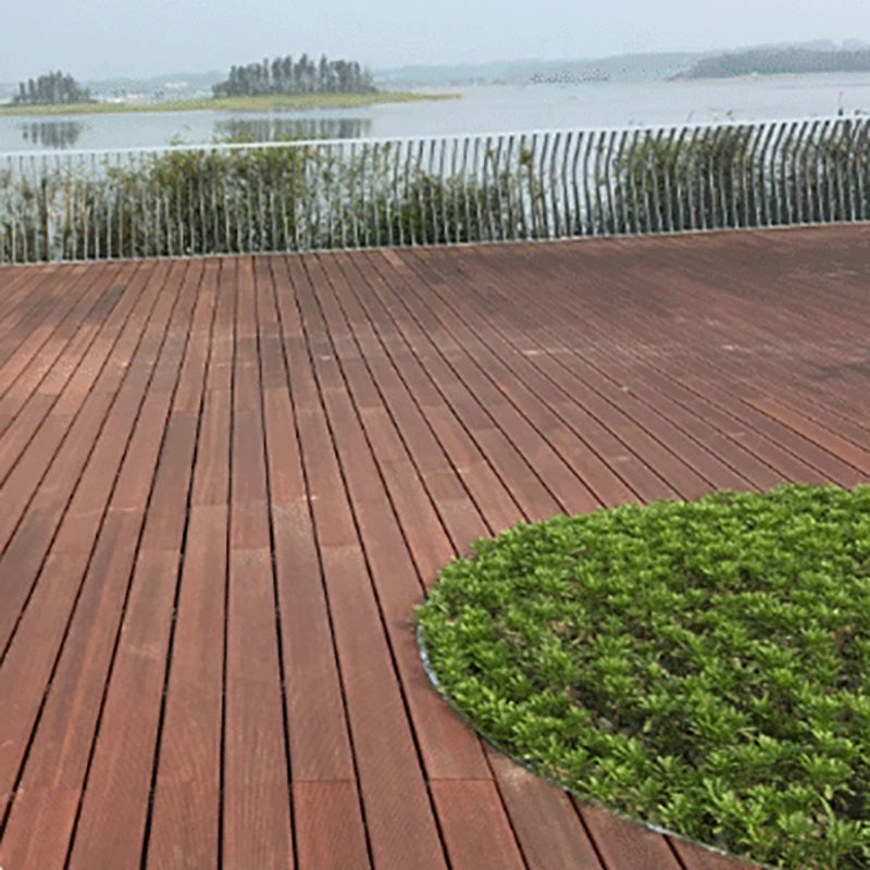 Outdoor Deck Tiles Striped Composite Wooden Snapping Deck Tiles