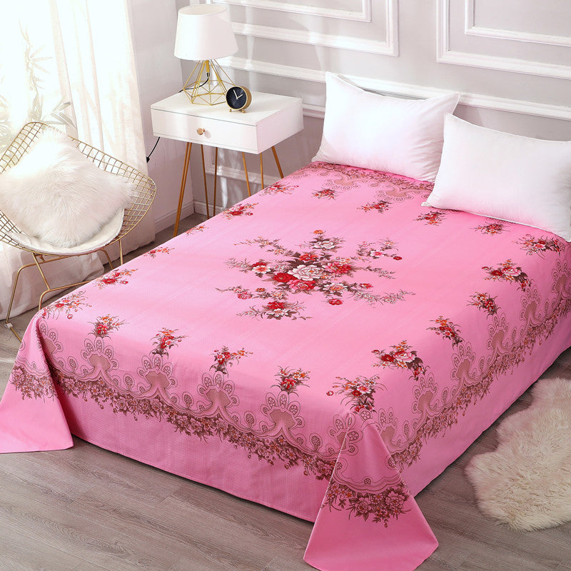 Sheet Sets Cotton Floral Printed Breathable Wrinkle Resistant Super Soft Bed Sheet Set